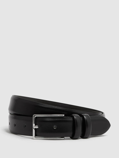 Smooth Leather Belt in Black | Reiss Men Best Seller