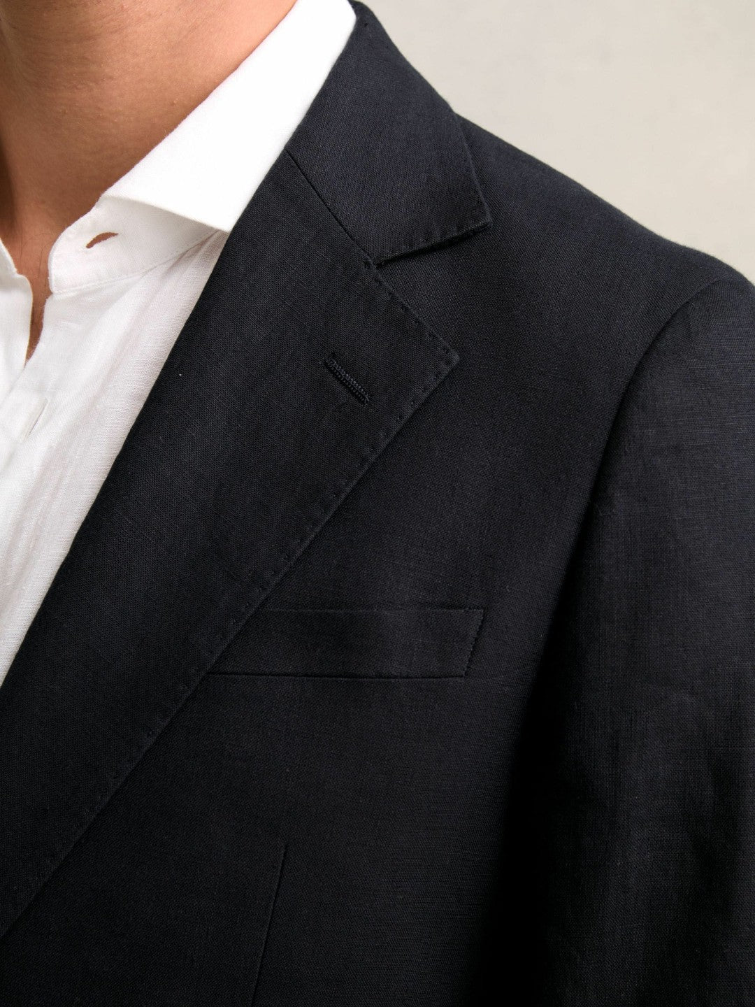Slim-Fit Single Breasted Linen Blazer in Navy | Reiss Men Popular