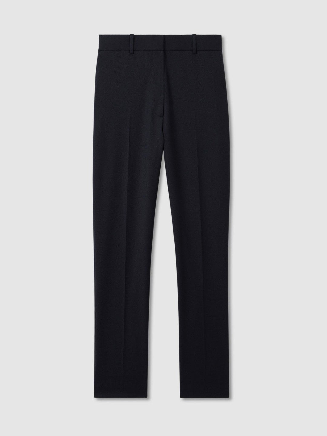 Wool-Blend Tailored Flared Suit Trousers in Navy | Reiss Women Trending