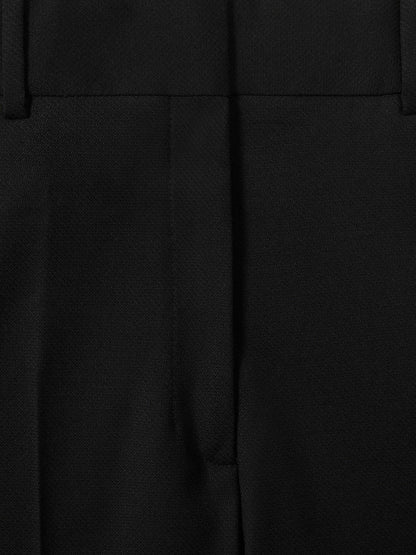 Wool-Blend Tailored Flared Suit Trousers in Black | Reiss Women Recommended