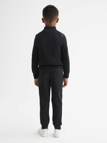 Junior Hybrid Zip Through Quilted Jacket in Navy | Reiss Children & Baby Trending