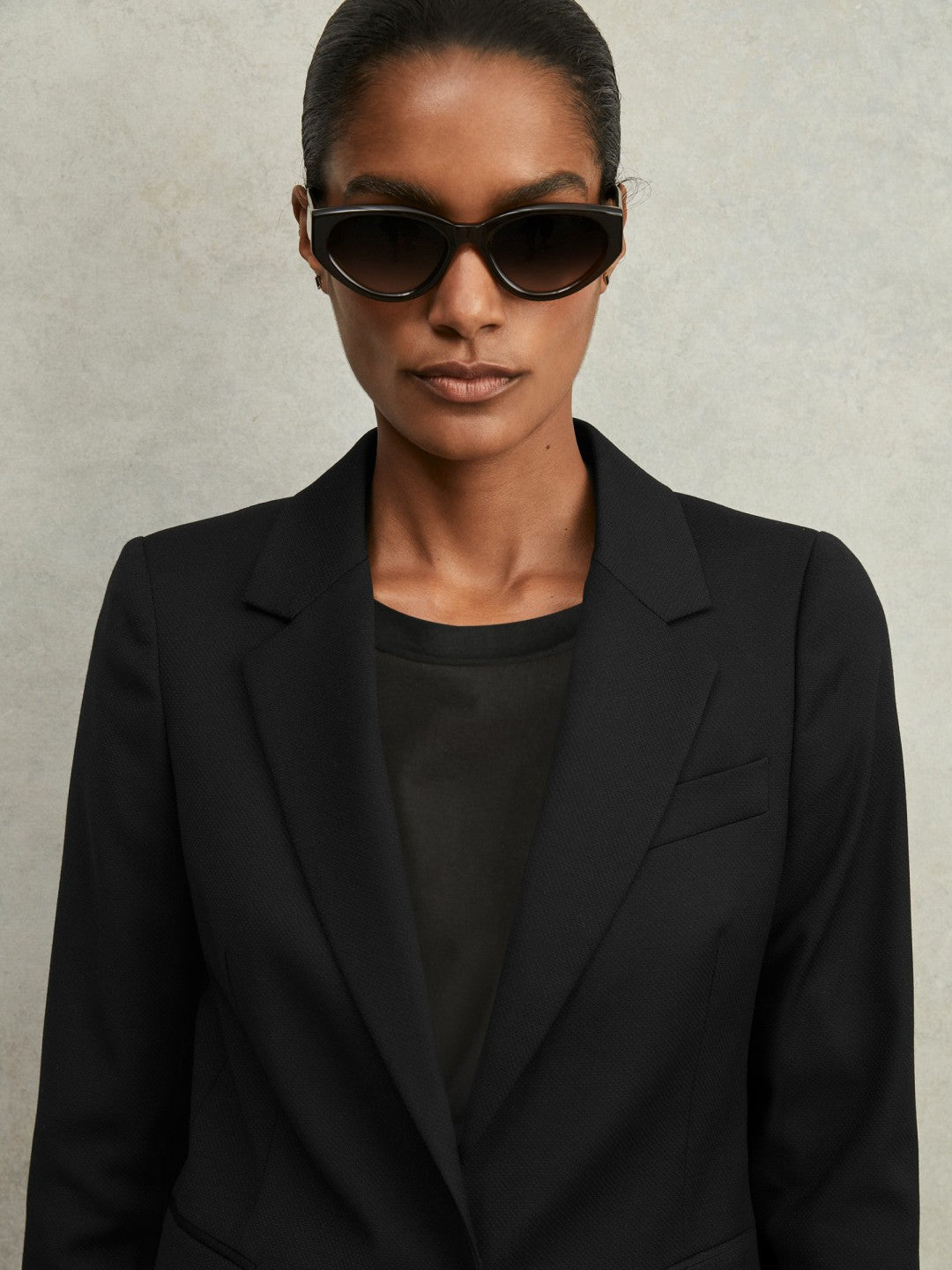 Petite Single Breasted Suit Blazer in Black | Reiss Women Best Seller