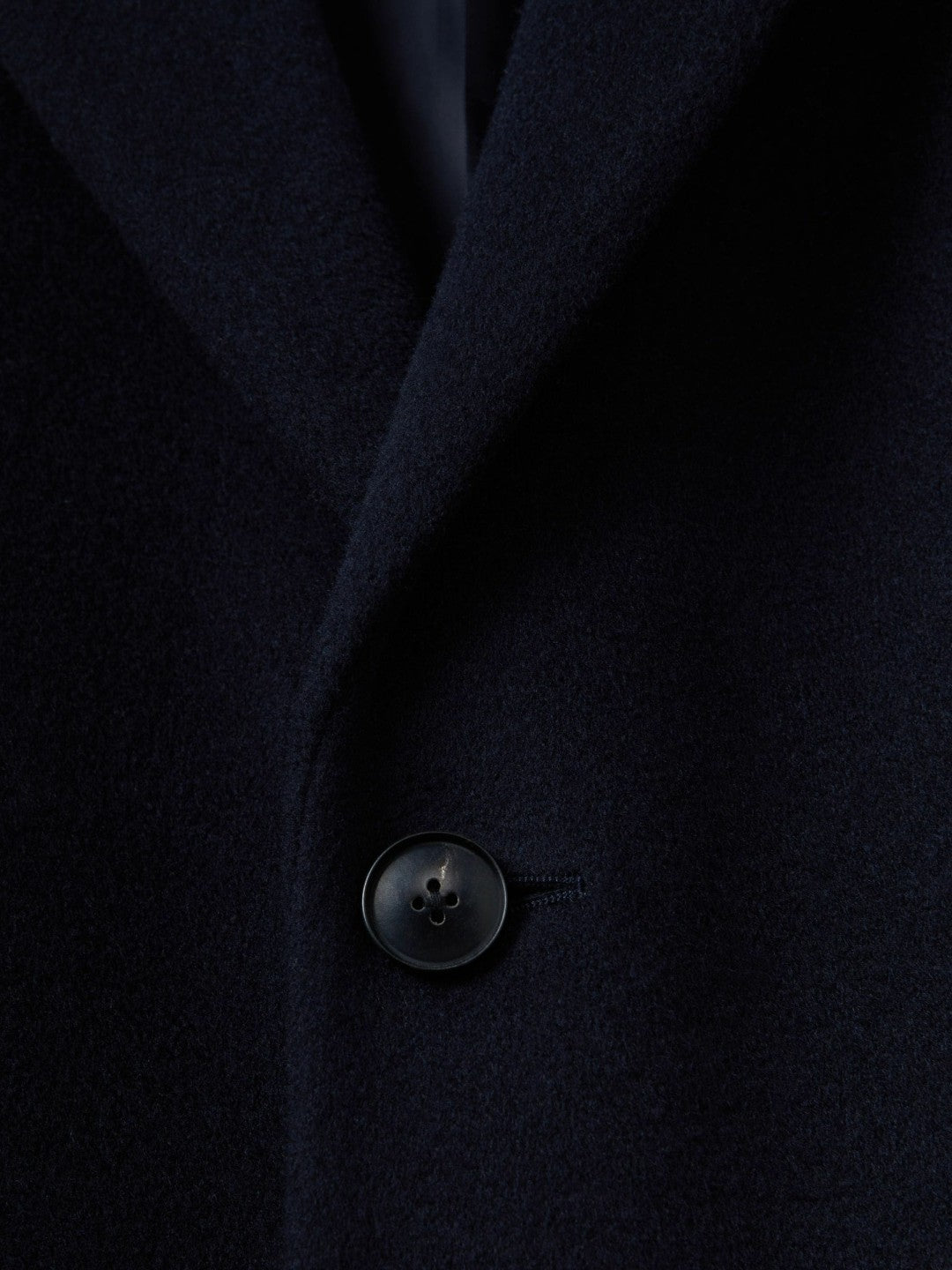 Wool Blend Single Breasted Epsom Overcoat in Navy | Reiss Men Premium