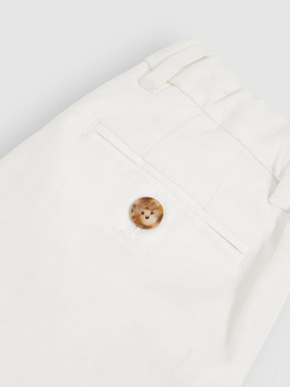 3-9 yrs Cotton Chino Shorts with Stretch in White | Reiss Children & Baby Trending