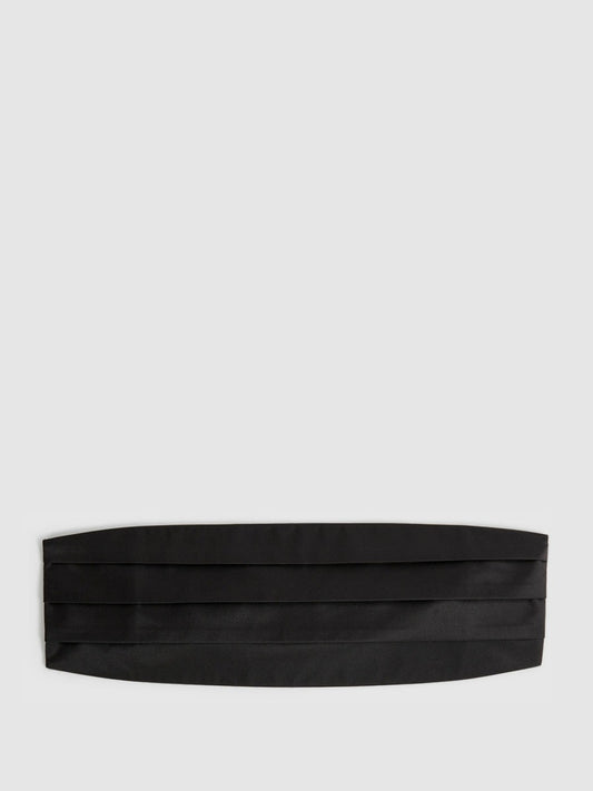 Silk Cummerbund in Black | Reiss Men New