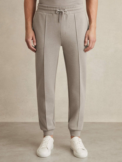 Drawstring Jersey Joggers in Taupe | Reiss Men Popular