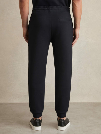 Drawstring Jersey Joggers in Navy Blue | Reiss Men Premium