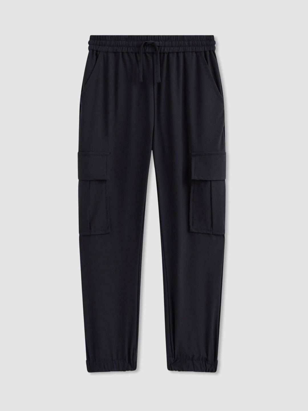 9-14 yrs Technical Drawstring Cuffed Cargo Trousers in Navy | Reiss Children & Baby Recommended