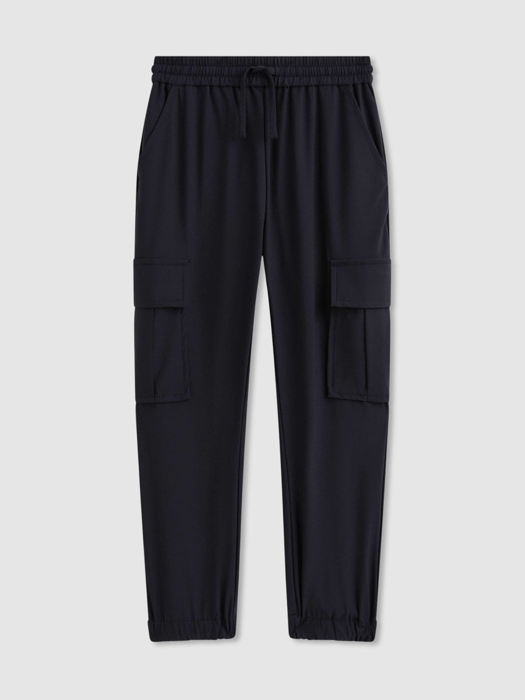 3-9 yrs Technical Drawstring Cuffed Cargo Trousers in Navy | Reiss Children & Baby Popular