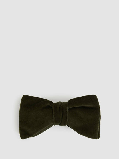 Velvet Bow Tie in Emerald | Reiss Men Exclusive