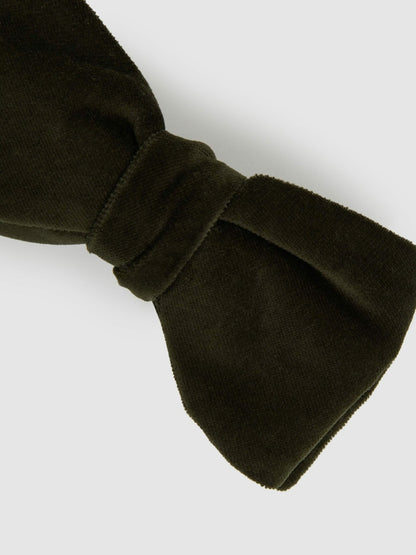 Velvet Bow Tie in Emerald | Reiss Men Exclusive