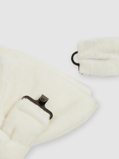 Velvet Bow Tie in Ivory | Reiss Men Featured