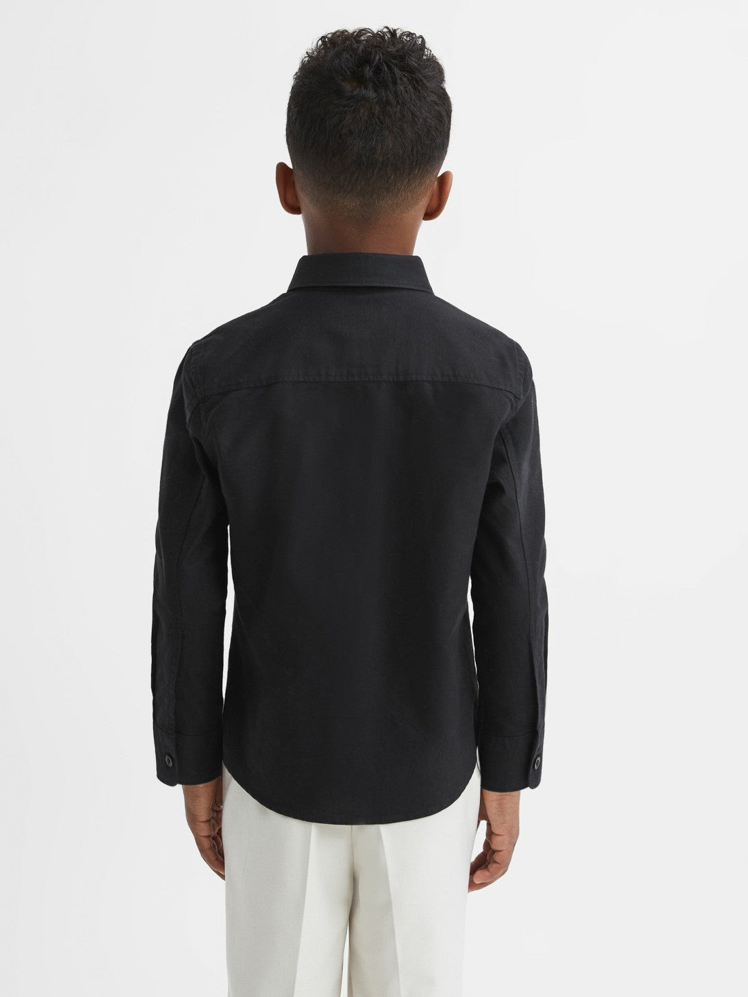 3-9 yrs Button Down Oxford Shirt in Black | Reiss Children & Baby Premium