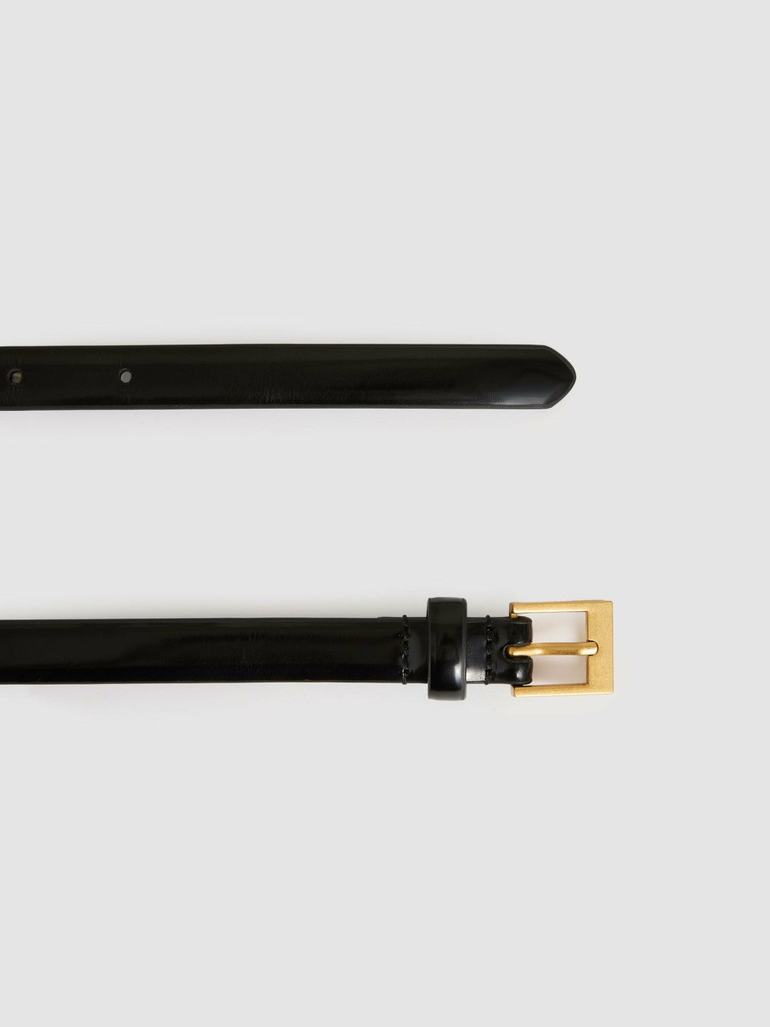 Thin Leather Belt in Black | Reiss Women Premium