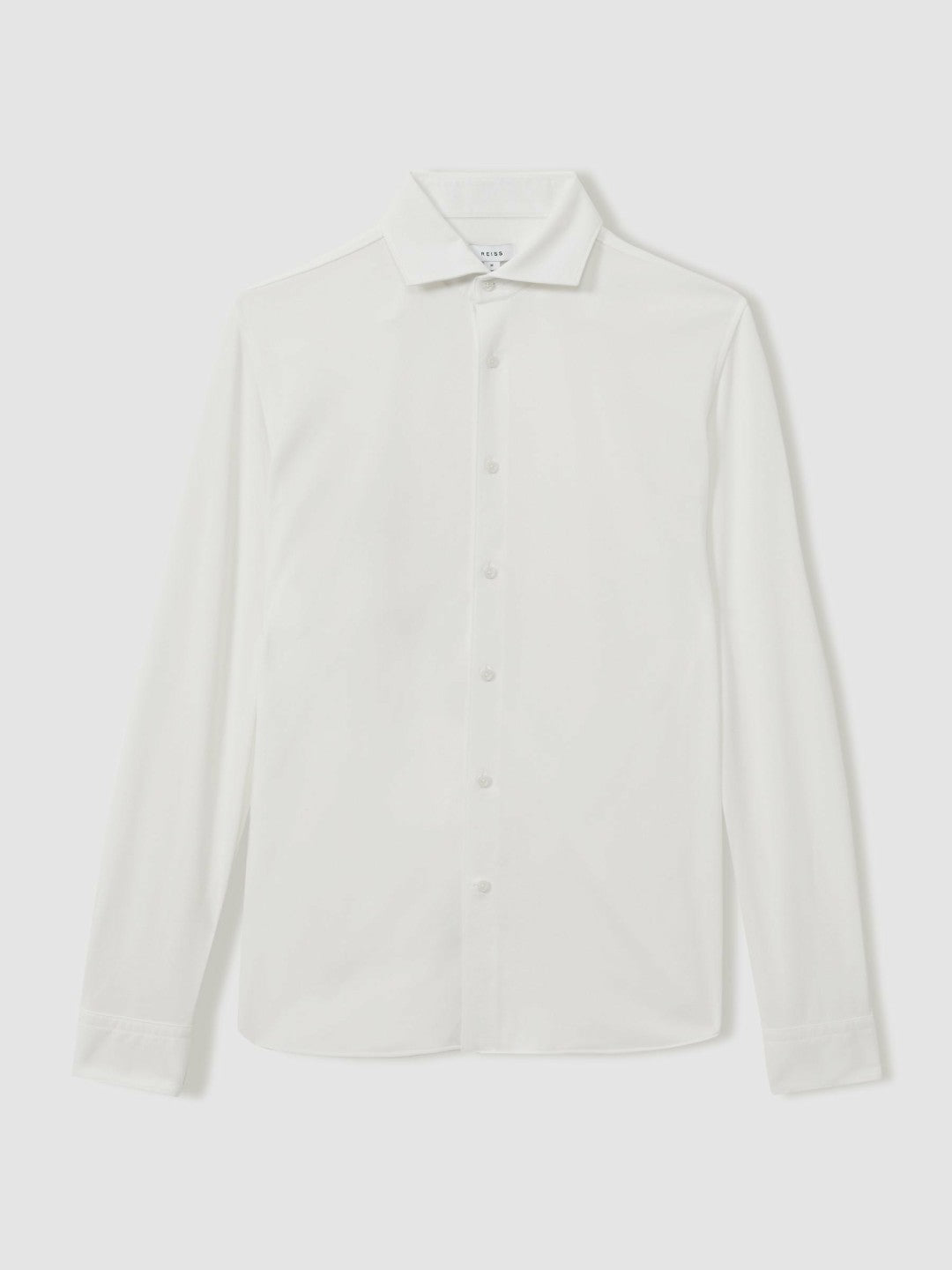 Modal Blend Cutaway Collar Shirt in White | Reiss Men Popular