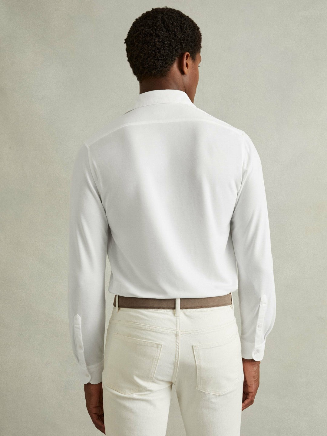Modal Blend Cutaway Collar Shirt in White | Reiss Men Popular