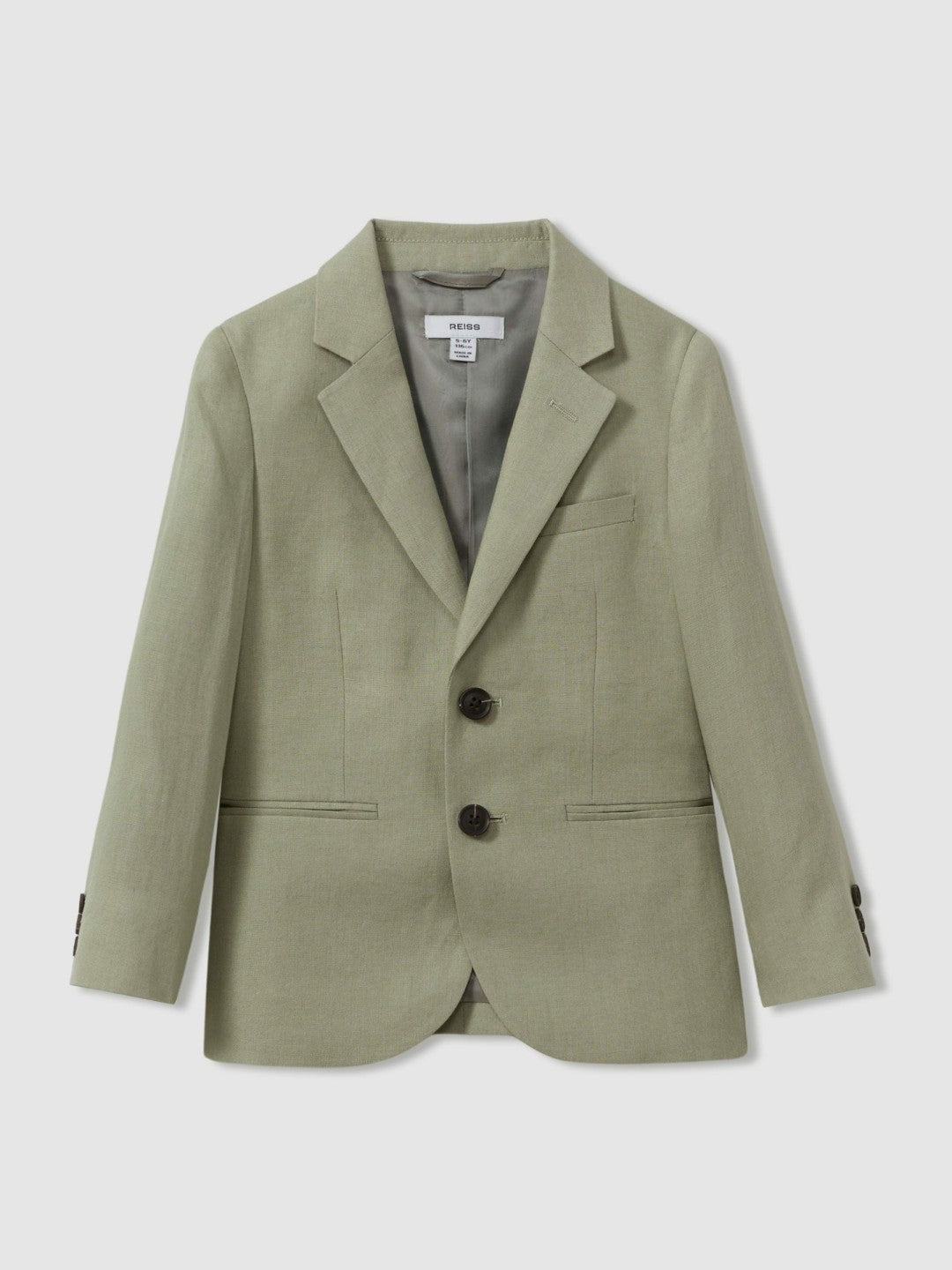 9-13 yrs Linen Single Breasted Blazer in Apple | Reiss Children & Baby Best Seller