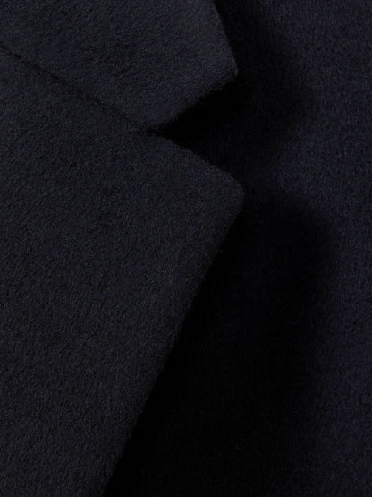 Wool Blend Single Breasted Epsom Overcoat in Navy | Reiss Men Popular
