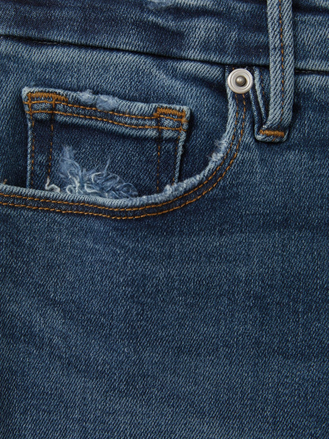 Good American Mid Rise Raw Hem Skinny Jeans in Indigo | Reiss Women Featured