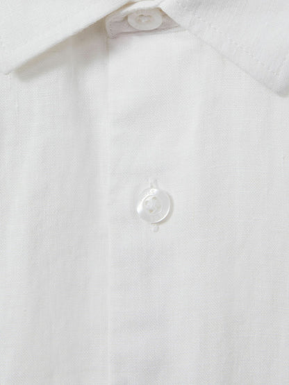 3-9 yrs Short Sleeve Linen Shirt in White | Reiss Children & Baby Signature