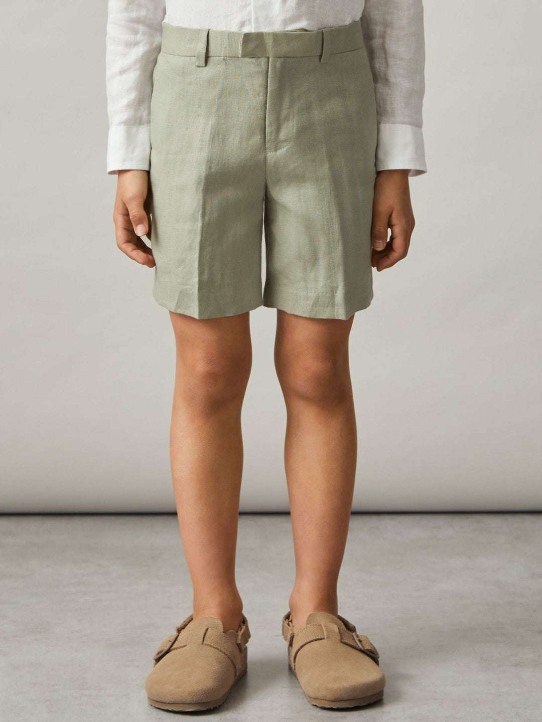 13-14 yrs Slim Fit Linen Adjustable Trousers in Apple | Reiss Children & Baby Best Seller