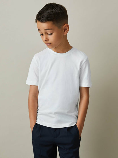 9-13 yrs Three Pack Of Crew Neck T-Shirts in White | Reiss Children & Baby Popular