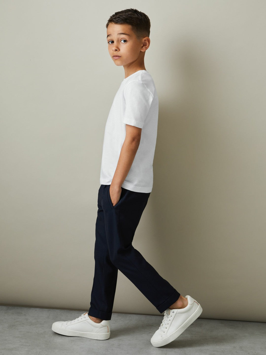 3-9 yrs Three Pack Of Crew Neck T-Shirts in White | Reiss Children & Baby Exclusive