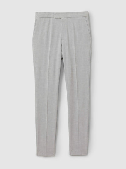 Slim-Fit Drawstring Trousers in Grey | Reiss Men Featured