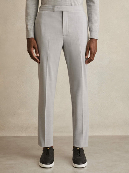 Slim-Fit Drawstring Trousers in Grey | Reiss Men Featured