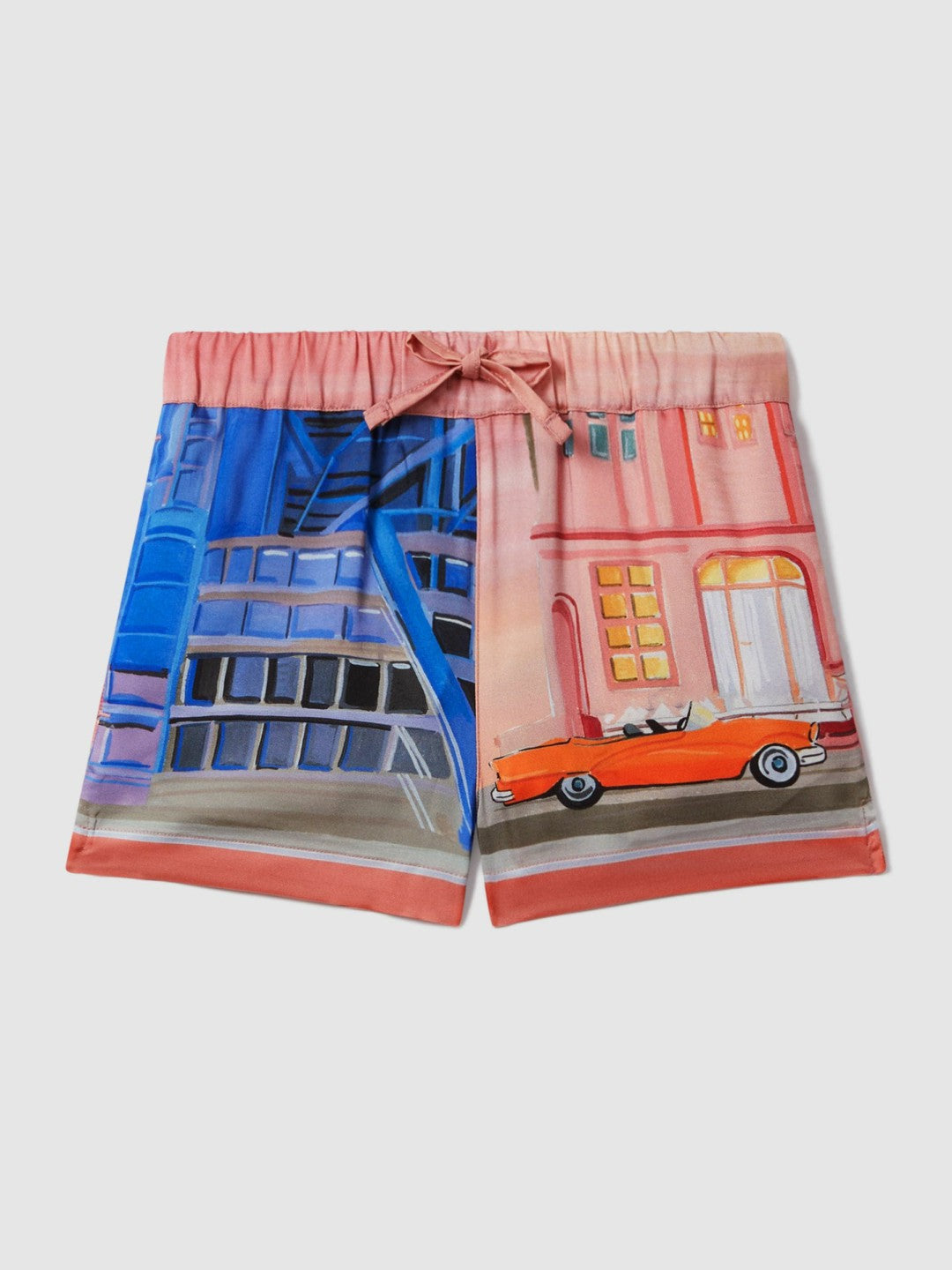 Junior McLaren F1 Miami Drawstring Shorts in Pink Multi | Reiss Children & Baby Premium