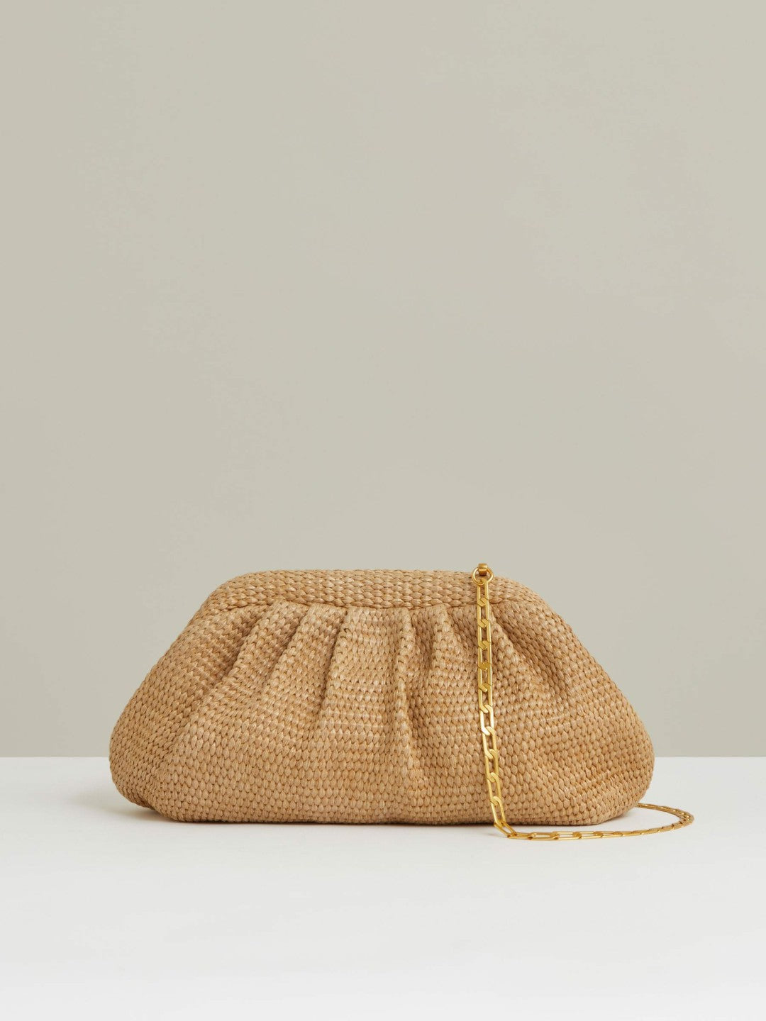 Raffia Clutch Bag in Natural | Reiss Women Exclusive