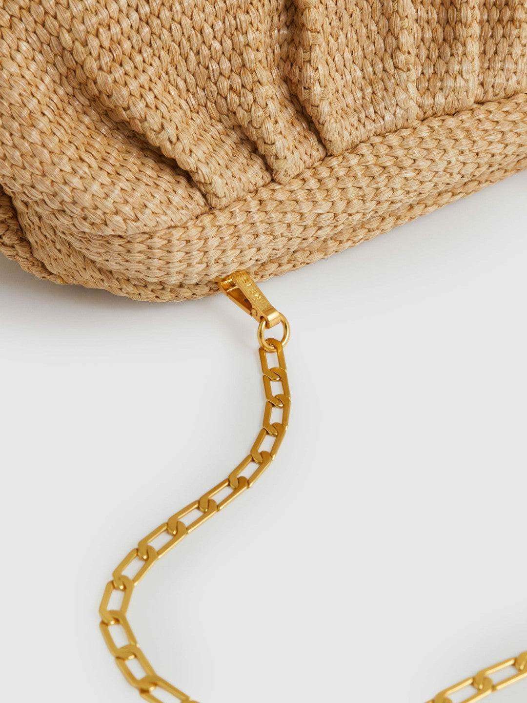 Raffia Clutch Bag in Natural | Reiss Women Exclusive