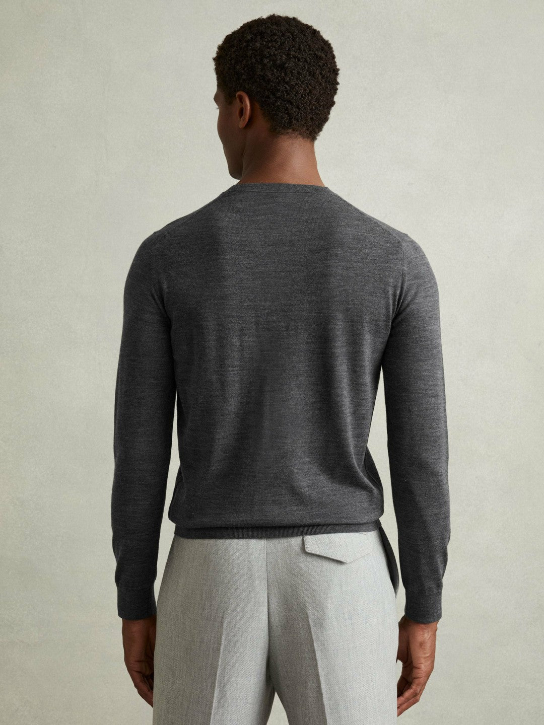 Pack of Two Merino Wool Jumpers in Derby Grey Marl | Reiss Men Featured