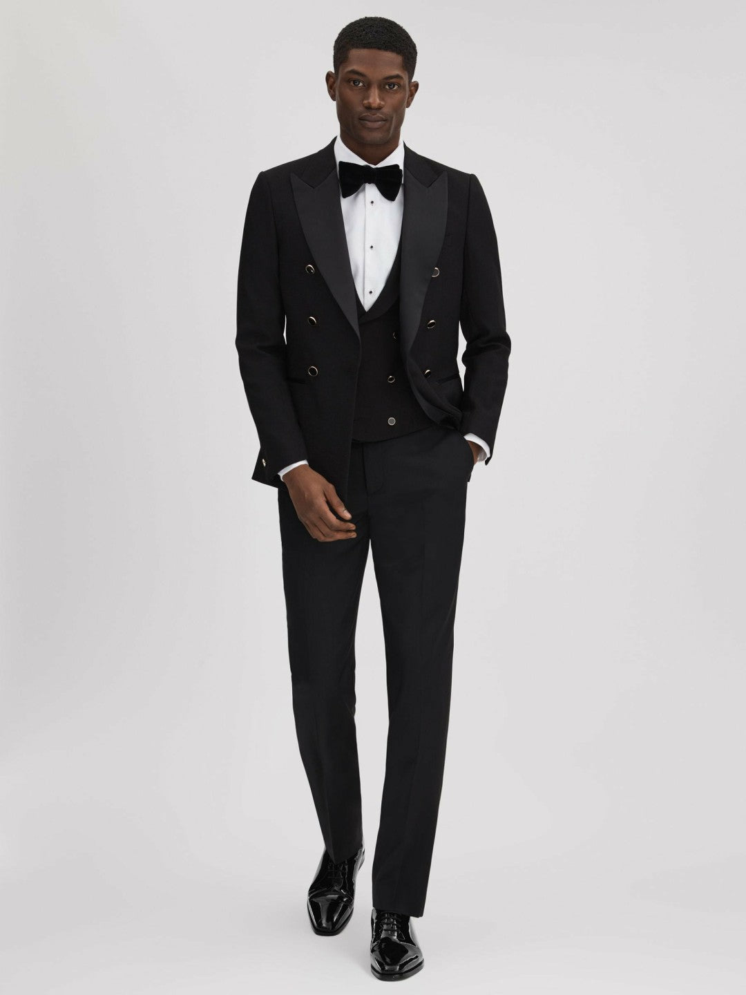 Patent Leather Lace-Up Shoes in Black | Reiss Men Premium