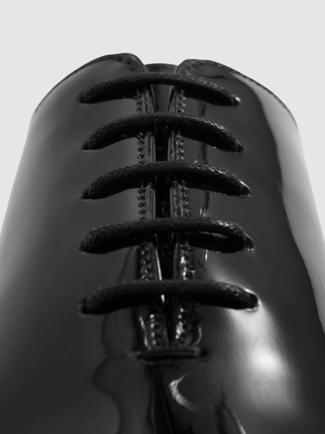 Patent Leather Lace-Up Shoes in Black | Reiss Men Premium