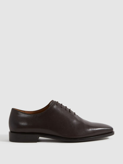 Leather Lace-Up Shoes in Dark Brown | Reiss Men New