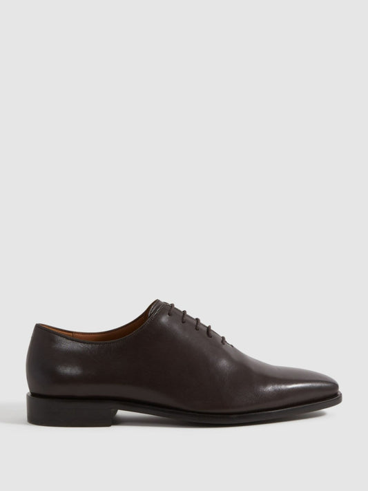 Leather Lace-Up Shoes in Dark Brown | Reiss Men New