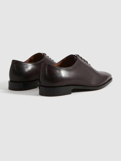 Leather Lace-Up Shoes in Dark Brown | Reiss Men New
