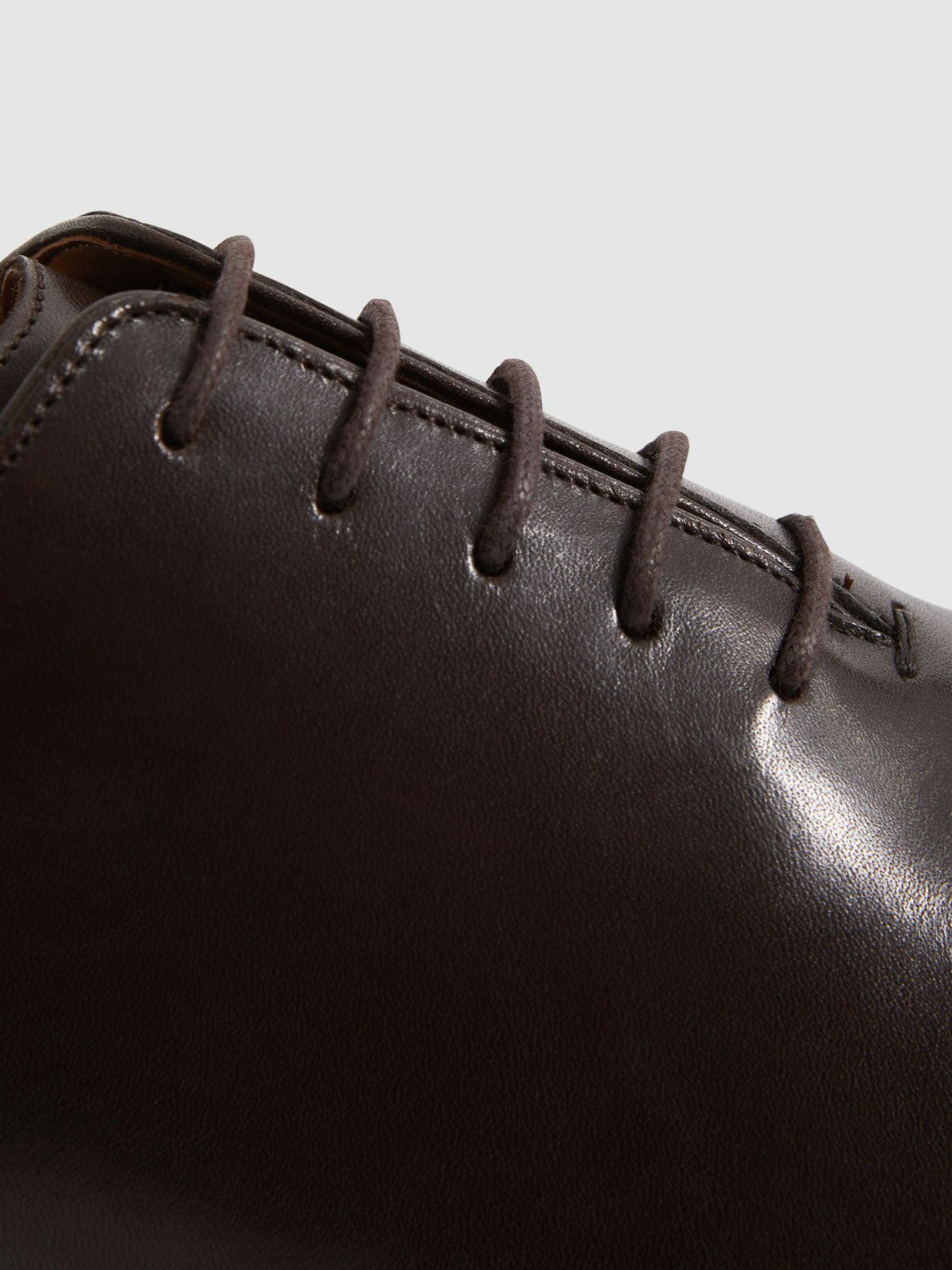 Leather Lace-Up Shoes in Dark Brown | Reiss Men New