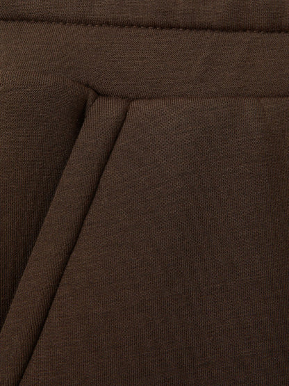 Interlock Wide-Leg Joggers in Chocolate | Reiss Women Trending