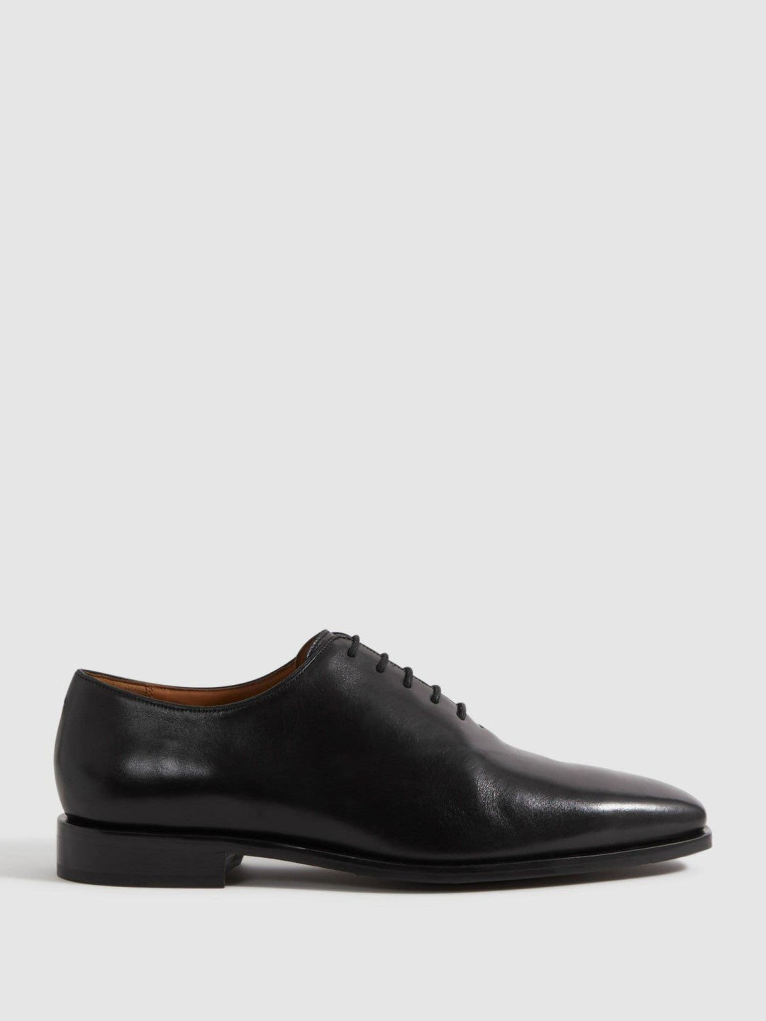 Leather Lace-Up Shoes in Black | Reiss Men Trending