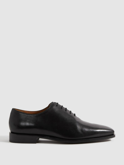 Leather Lace-Up Shoes in Black | Reiss Men Trending