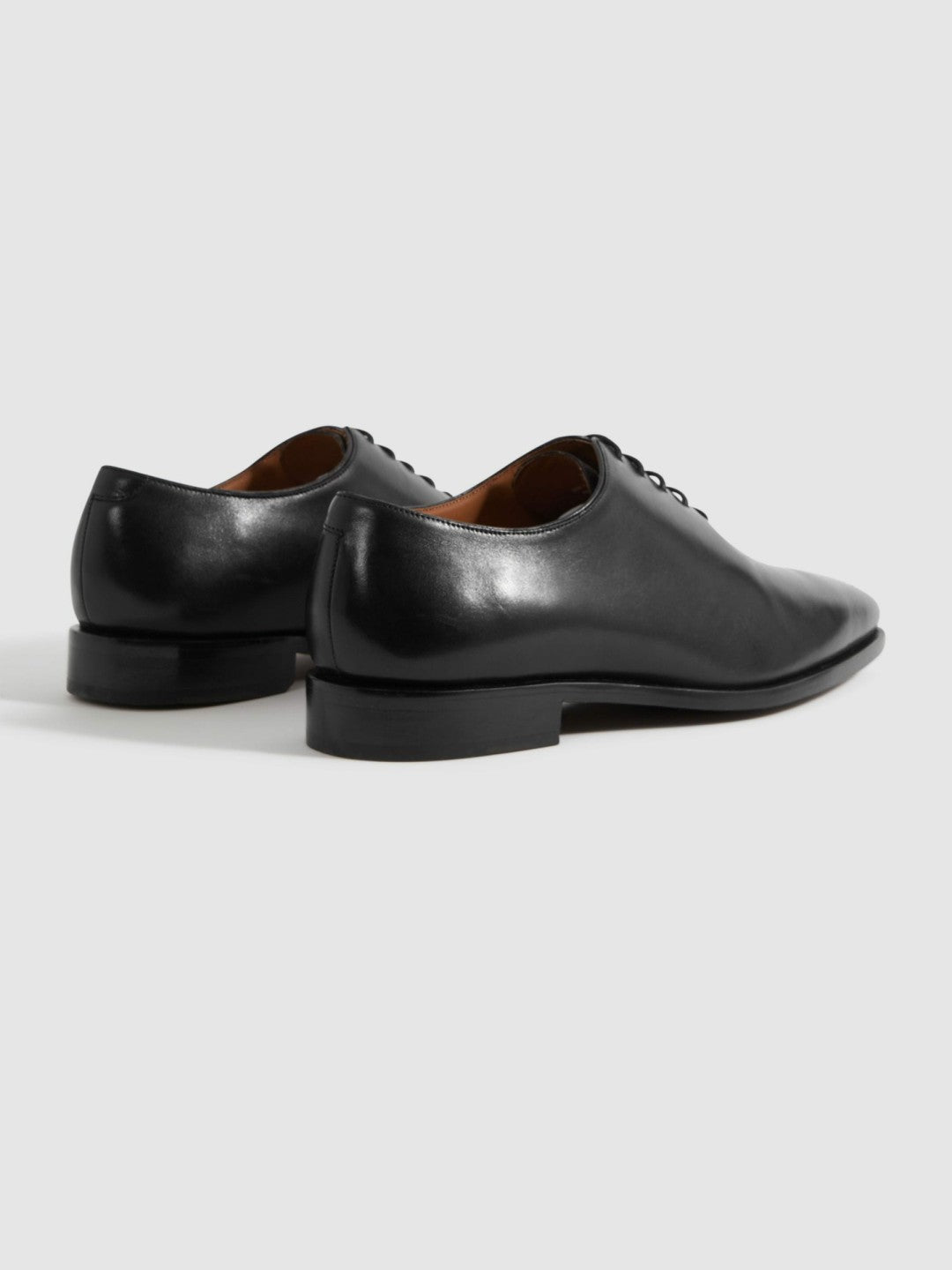 Leather Lace-Up Shoes in Black | Reiss Men Trending