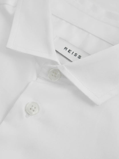 3-9 yrs Slim Fit Cotton Shirt in White | Reiss Children & Baby Trending
