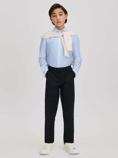3-9 yrs Slim Fit Cotton Shirt in Soft Blue | Reiss Children & Baby Premium
