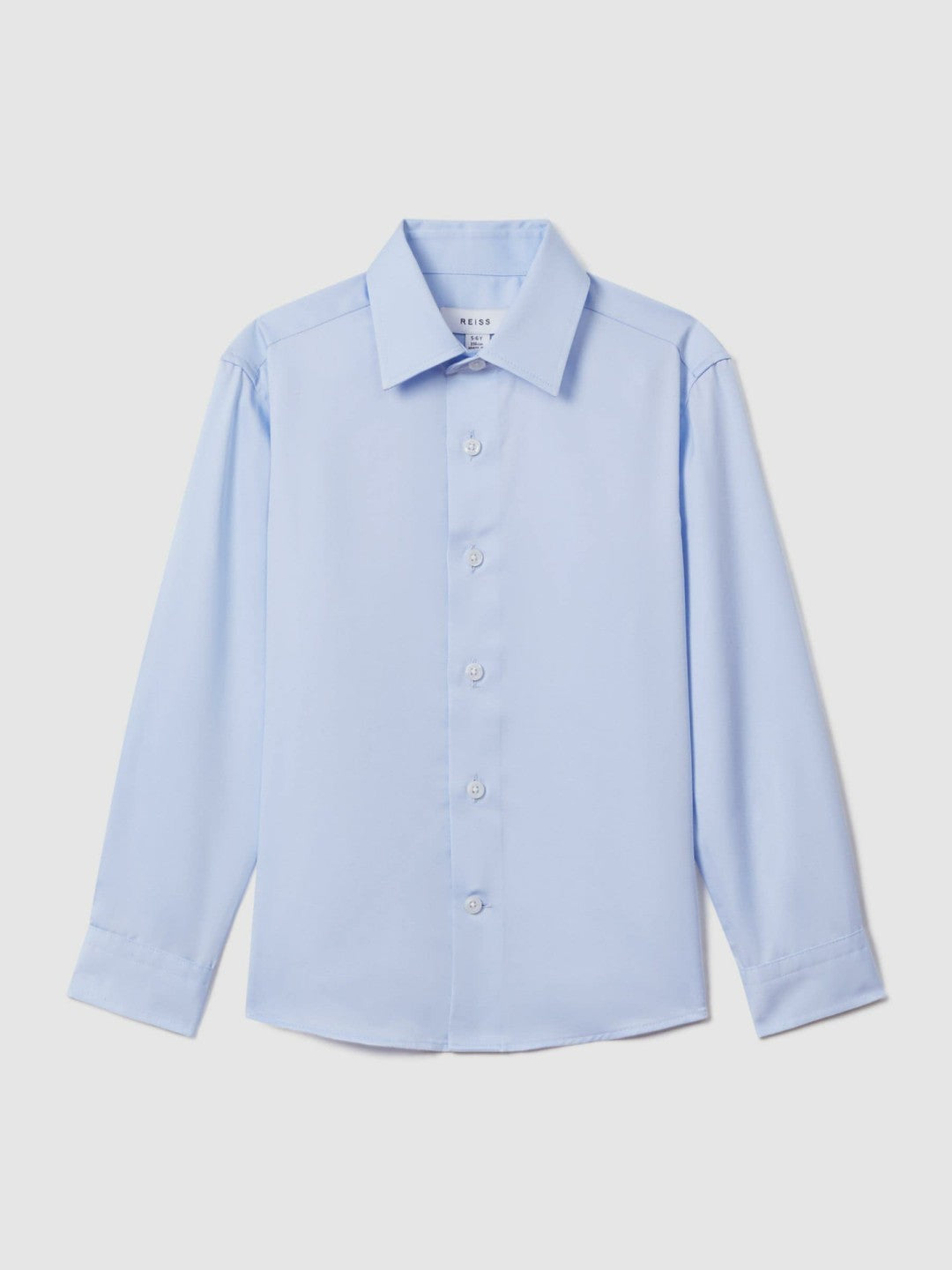 3-9 yrs Slim Fit Cotton Shirt in Soft Blue | Reiss Children & Baby Premium