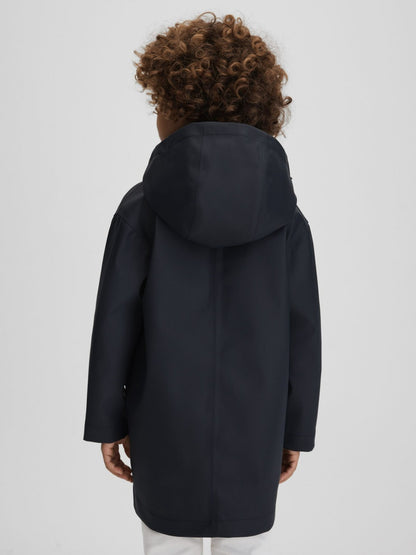 9-13 yrs Water Repellent Hooded Coat in Navy | Reiss Children & Baby New