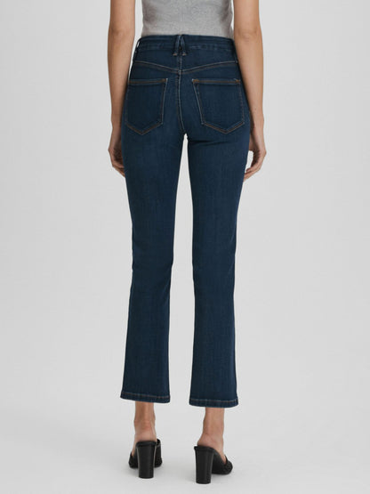 Good American Slim Fit Cropped Jeans in Blue | Reiss Women New