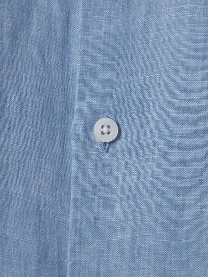 3-9 yrs Striped Linen Cutaway Collar Shirt in Sky Blue | Reiss Children & Baby Recommended
