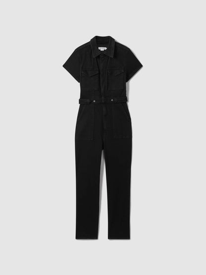 Good American Denim Jumpsuit in Black | Reiss Women Recommended